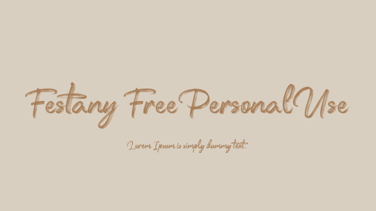 Festany FreePersonalUse Font