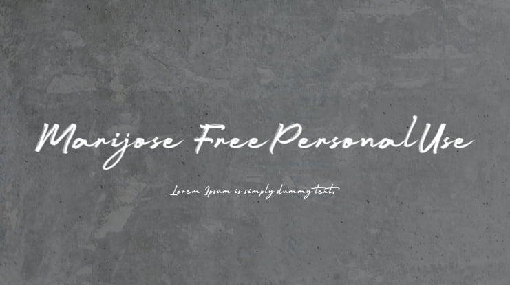 Marijose FreePersonalUse Font