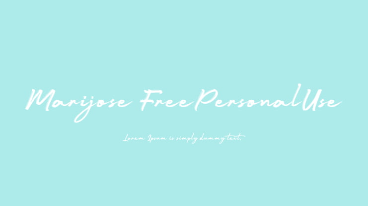 Marijose FreePersonalUse Font