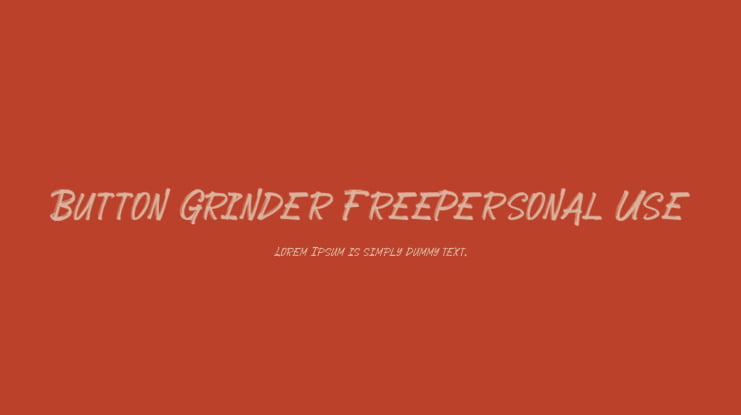 Button Grinder FreePersonal Use Font