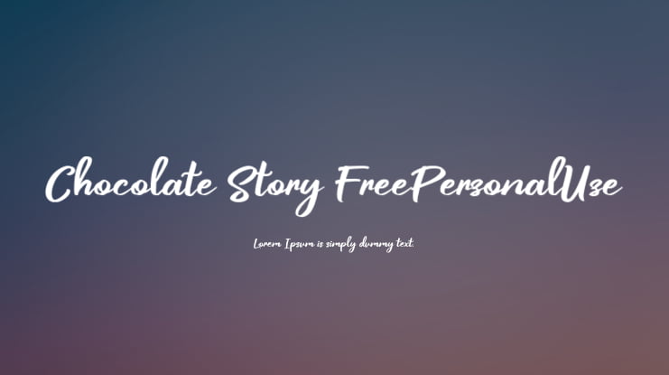 Chocolate Story FreePersonalUse Font