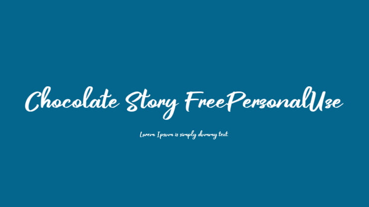 Chocolate Story FreePersonalUse Font