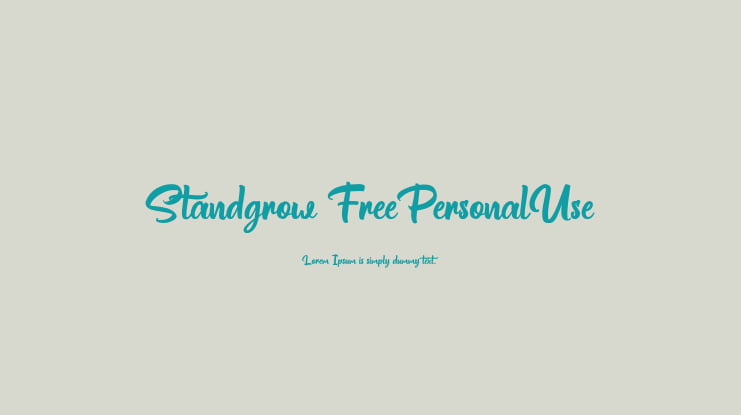 Standgrow FreePersonalUse Font