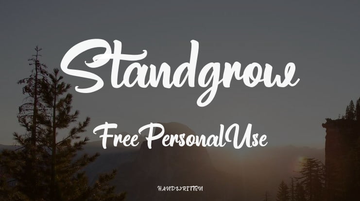 Standgrow FreePersonalUse Font