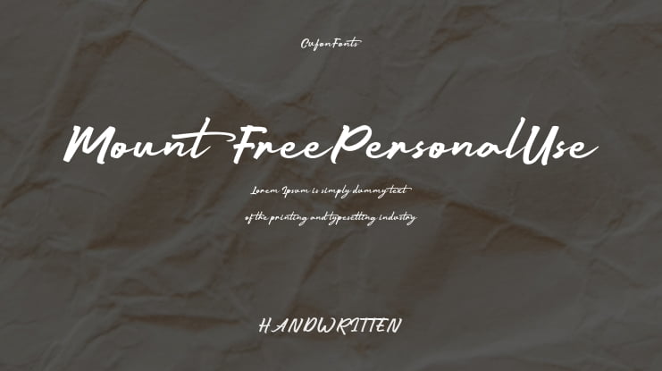 Mount  FreePersonalUse Font