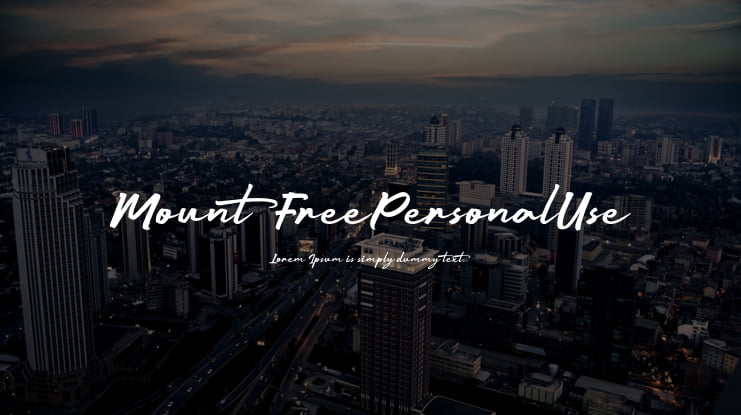 Mount  FreePersonalUse Font