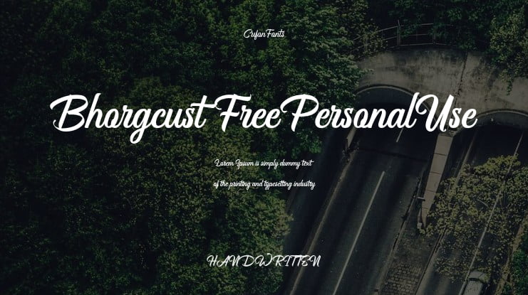 Bhorgcust FreePersonalUse Font