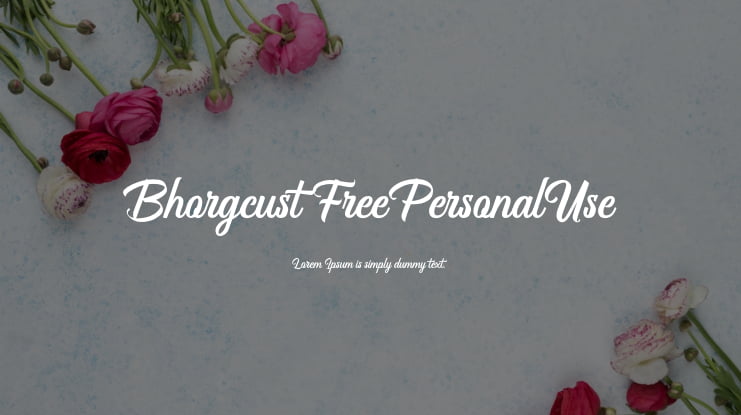 Bhorgcust FreePersonalUse Font