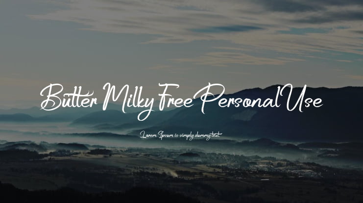 Butter Milky FreePersonalUse Font