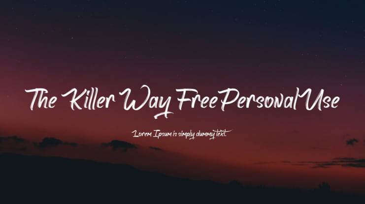 The Killer Way FreePersonalUse Font