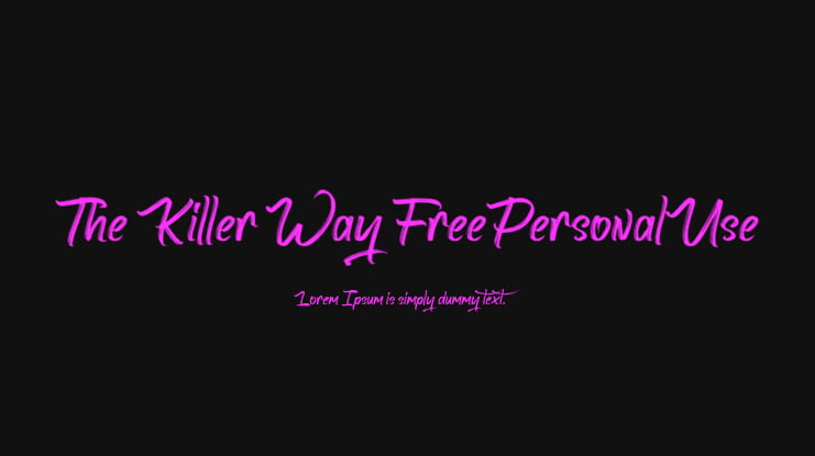 The Killer Way FreePersonalUse Font