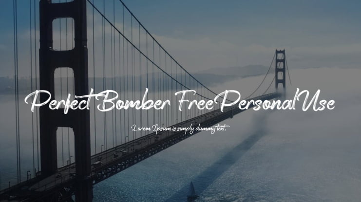 Perfect Bomber FreePersonalUse Font