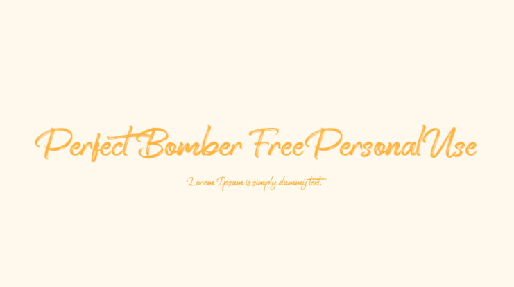 Perfect Bomber FreePersonalUse Font