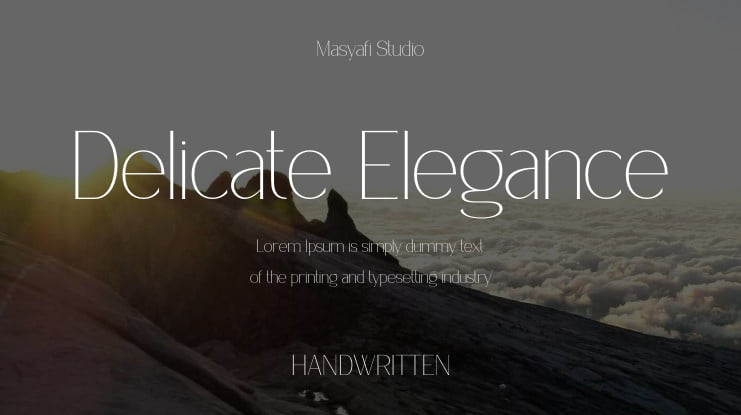 Delicate Elegance Font Family