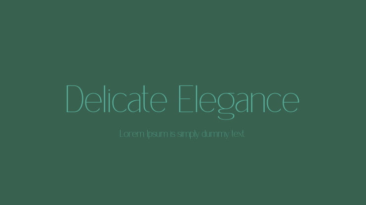 Delicate Elegance Font Family