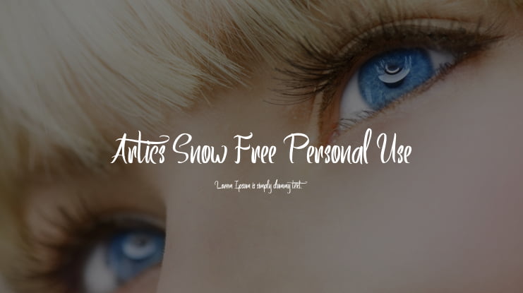 Artics Snow Free Personal Use Font