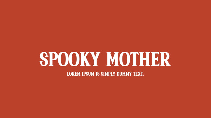 Spooky Mother Font