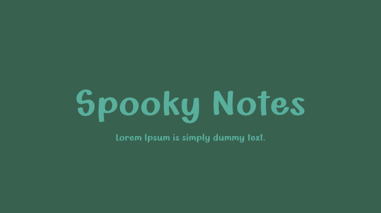 Spooky Notes Font