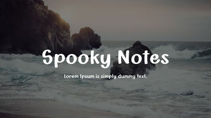 Spooky Notes Font