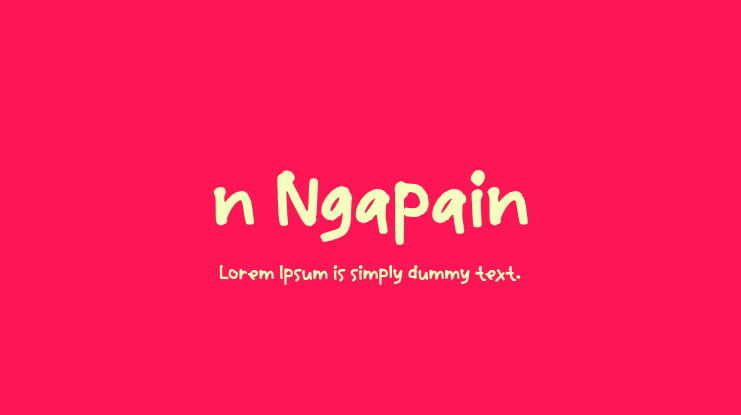 n Ngapain Font