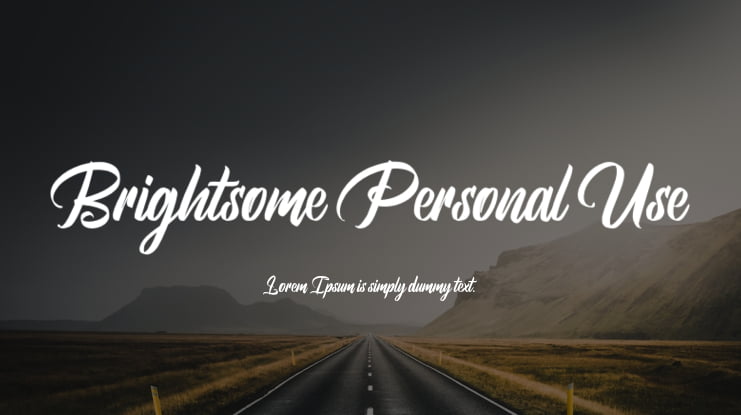 Brightsome Personal Use Font