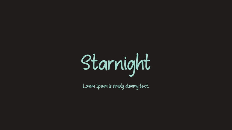 Starnight Font