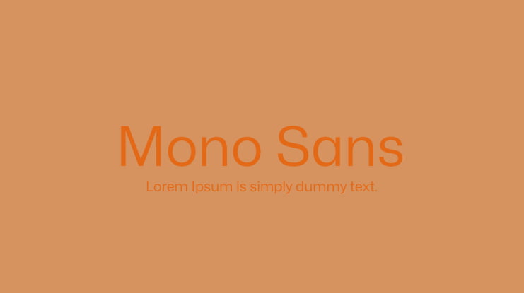 Mono Sans Font Family