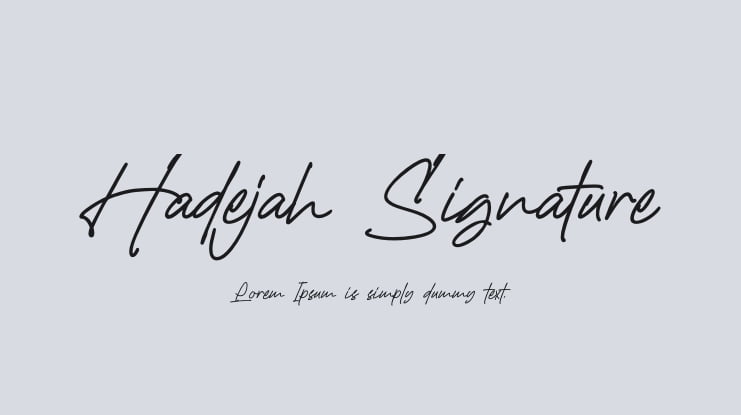 Hadejah Signature Font