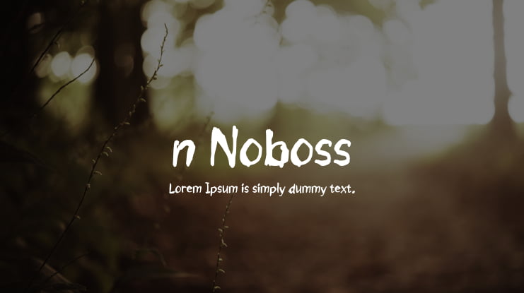 n Noboss Font