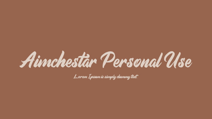 Aimchestar Personal Use Font