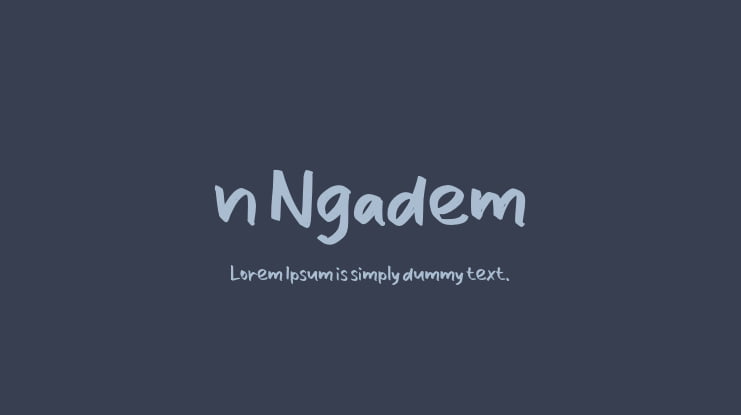 n Ngadem Font