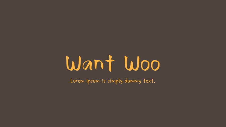 Want Woo Font