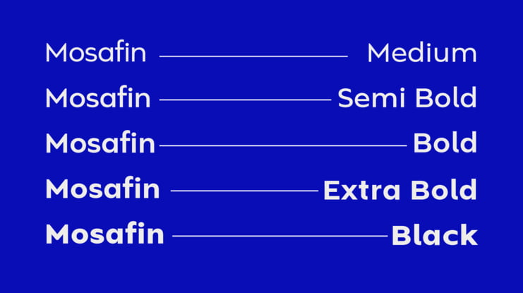 Mosafin Sans Serif  Font Family