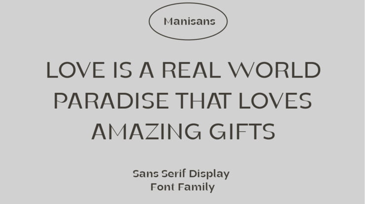 Manisans Font Family