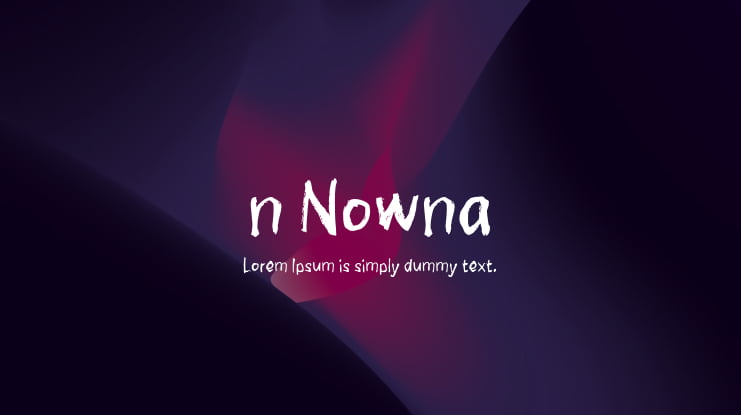 n Nowna Font