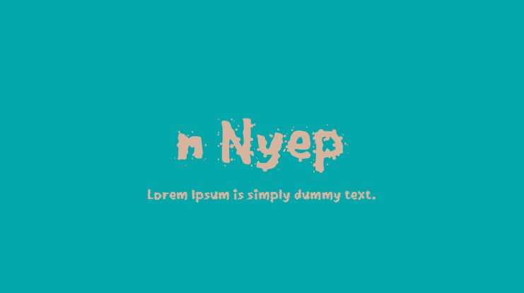 n Nyep Font