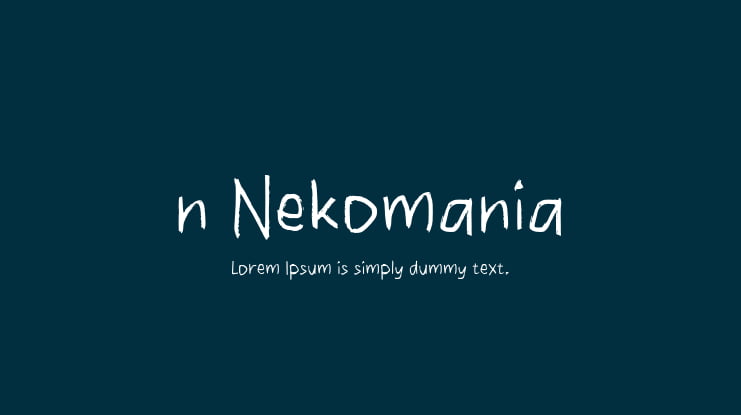 n Nekomania Font