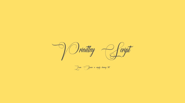 Priestley Script Font