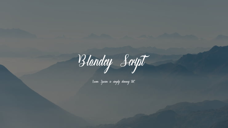 Blondey Script Font