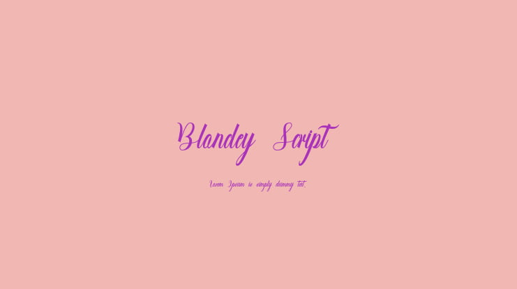 Blondey Script Font