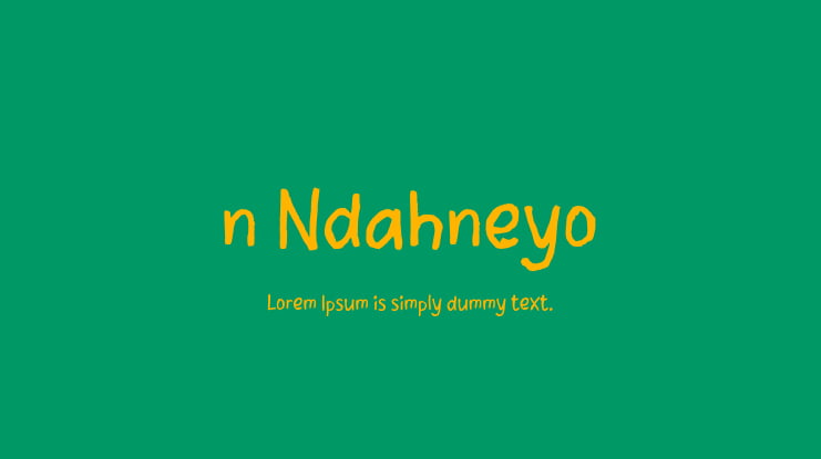 n Ndahneyo Font