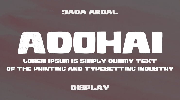 Adohai Font