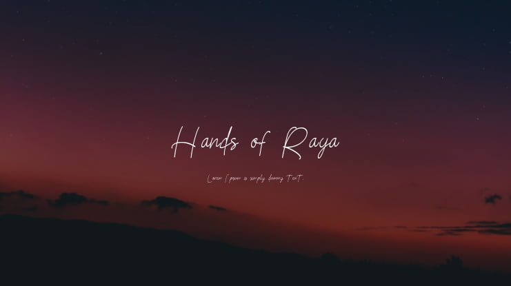 Hands of Raya Font