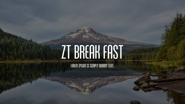 ZT Break Fast Font Family