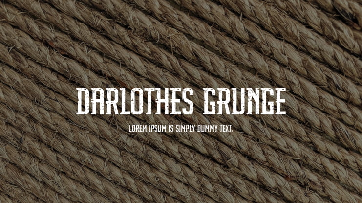 Darlothes Grunge Font