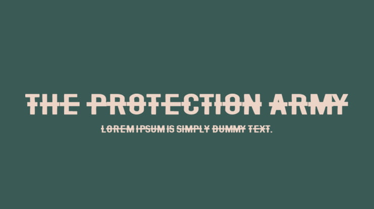 The Protection Army Font