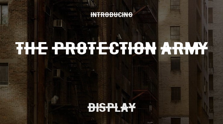 The Protection Army Font