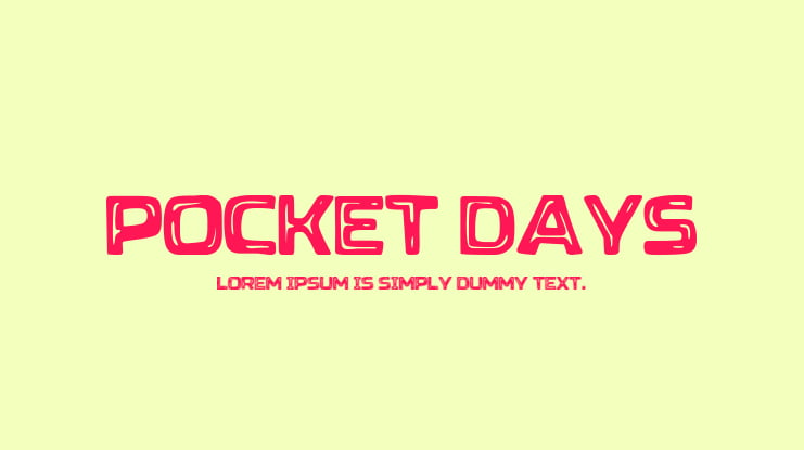 Pocket Days Font