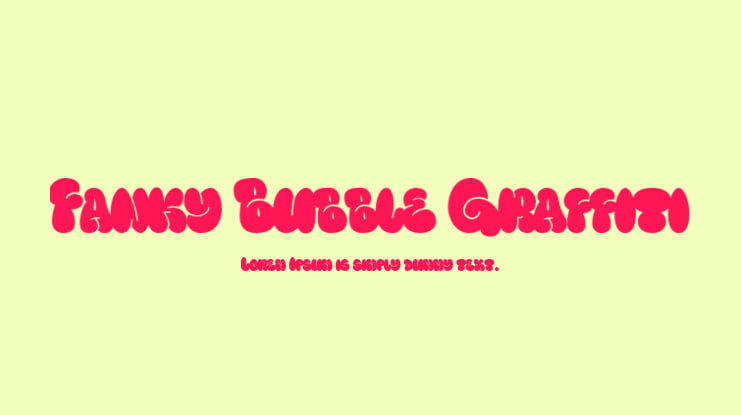 Fanky Bubble Graffiti Font Family