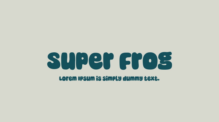 Super Frog Font